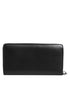 Dolce & Gabbana Black Brown Exotic Leather Men Continental Clutch Wallet